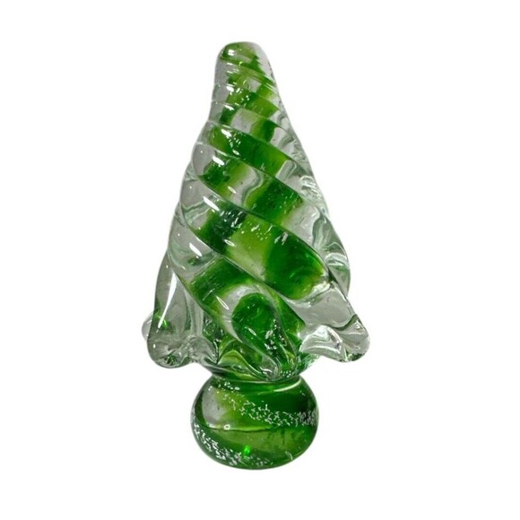 Pier 1 Imports Handcrafted Art Glass Sculpture Christmas Tree Holiday Decor - Picture 2 of 4